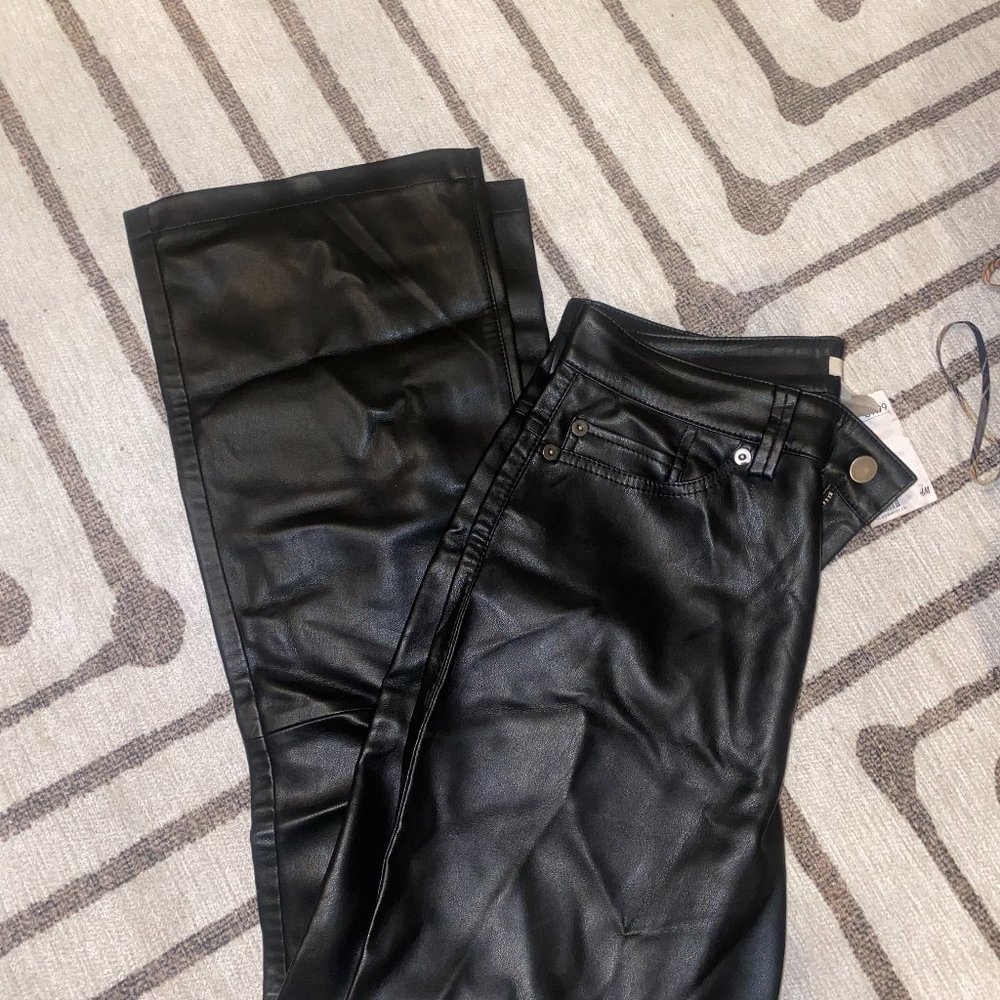Faux leather pant